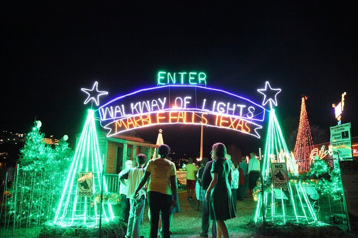 Walkway of Lights Marble Falls Texas

