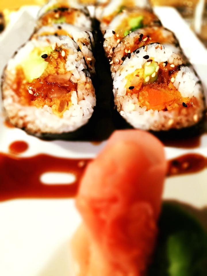 Sushi on a plate