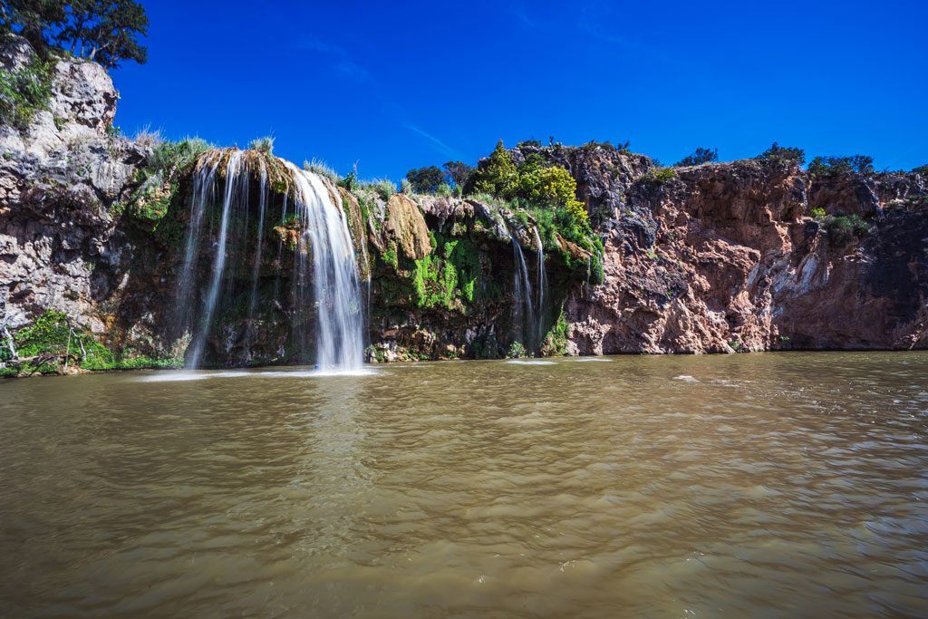 waterfall on lake buchanan