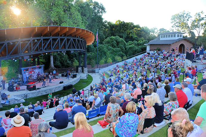 crowd of people watching live music at Icehouse Amphitheater