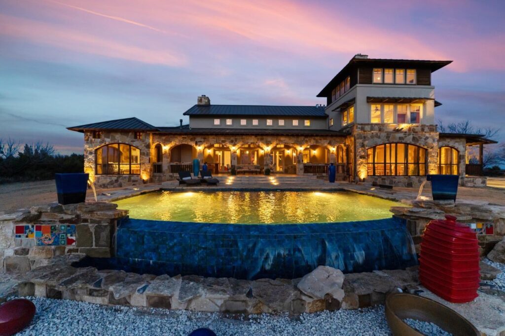 house with a pool