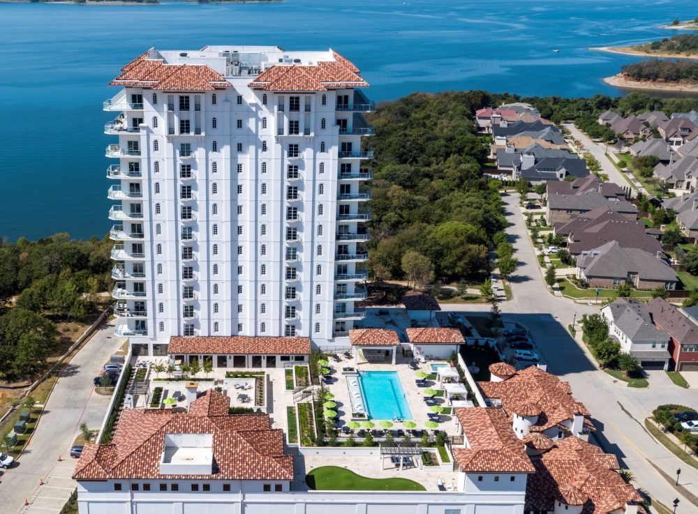 Lakeside tower---a 16-story condo complex---on the shores of Lake Grapevine
